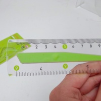 Règle triangulaire personnalisée, mesure d'angle, fournitures scolaires, multifonction, transparente, 20 cm/30 cm, PP