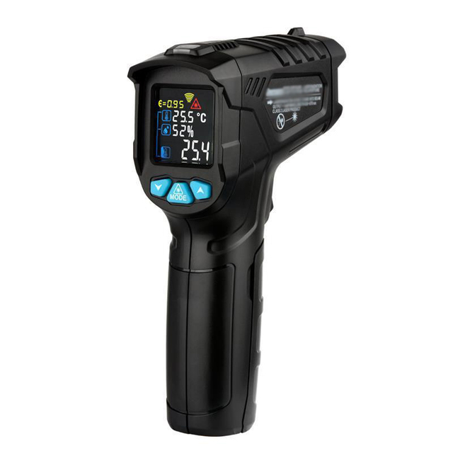 IR01A/B/C/D Non-contact infrared thermometer Color display emissivity adjustable oil temperature gauge
