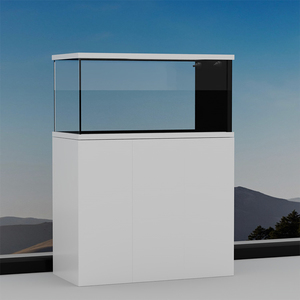Nieuwe rechthoekige aquariumtank met kast, milieuvriendelijk ultrawit laag-ijzer glas <span class=keywords><strong>aquarium</strong></span> voor thuis in de woonkamer - Product Image 2