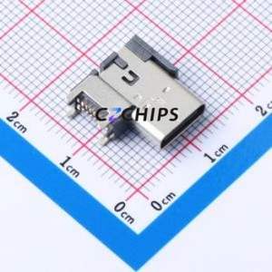 HC-TYPE-C-16P-FLS7.2-5A-11 USB Connector SMD Connector Type-C Female Side Insert 16P - Product Image 1