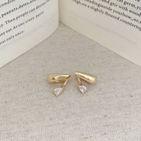 Gaovo Boucles d'oreilles Huggie minimalistes de luxe premium en forme de goutte avec zircon cubique, à tige droite, tendance et polyvalentes, bijoux d'oreille de mode en gros