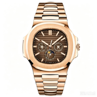 Montre automatique mécanique de luxe pour homme, style plongée, réserve de marche, verre saphir, or