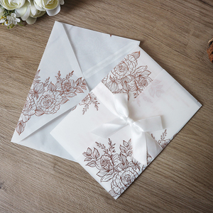 Cartes d'invitation de <span class=keywords><strong>mariage</strong></span> élégantes et luxueuses découpées au laser, estampage à la chaleur, enveloppes <span class=keywords><strong>en</strong></span> papier kraft, nouvelle collection - Product Image 4