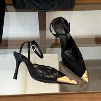 Escarpins élégants noirs en dentelle à talons fins et bout pointu avec bride cheville et embout métallique pour femme – Printemps/Été, Soirées KTV, Mariages