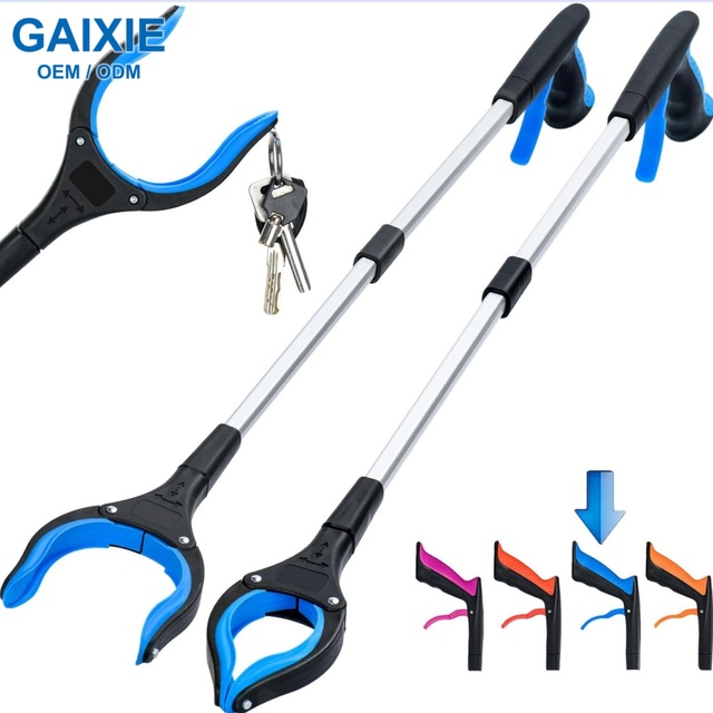 32 Inch Foldable Grabber Reacher Pickup Tool With 360° Rotating Anti-Slip Jaw Magnetic Tip for Garden Cleaning