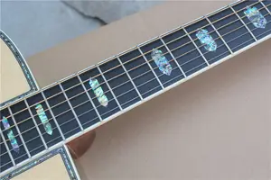 جيتار صوتى بلون الخشب الطبيعي من Flyoung مقاس 41 بوصة, جيتار صوتي من الخشب الطبيعي للجيتار كل صقل للجيتار الكلاسيكي وألواح Abalone