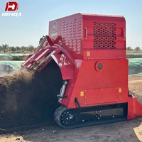Machine à retourner le compost autopropulsée pour la fermentation d'engrais organiques à partir de fumier d'élevage et de boues