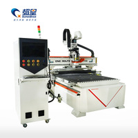 Chine X2-1325 linéaire Atc CNC routeur Machine outil automatique changé armoire en bois monophasé avec routeur de coupe CNC sous vide pour le bois