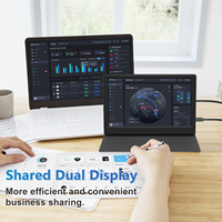 Monitor Portabel GBOLE 11.6 inci Layar HD IPS LED dengan Speaker Ganda, Monitor Perjalanan untuk Raspberry Pi/Laptop/PS4