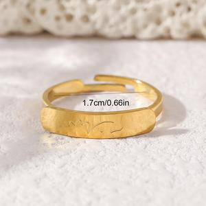 Anillos de Joyería de Moda de Acero Inoxidable 316 con Caligrafía Religiosa Árabe Islámica Musulmana Paz Amor Paciencia, Venta al por Mayor para Eid - Product Image 6