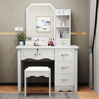 Coiffeuse Parfaite de Chambre à Coucher avec Miroir Octogonal Amélioré LED, Tabouret Coordonné et Design Gracieux, Fabriquée en Chine à Prix Compétitif