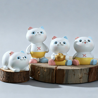 Nuevo Diseño, Juego de Figuras de Resina de Gatos de Dibujos Animados, Adorno de Escritorio, Regalo para Niños