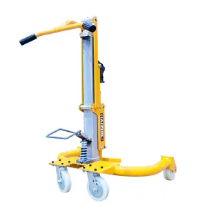 Haizhili Hand Trucks Carrying Barrels Foot-Operated Hydraulic Trolley Drum Dolly Maximum 300KG for Workshop Factory Warehouse