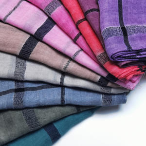 Accesorios <span class=keywords><strong>de</strong></span> Ropa Étnica <span class=keywords><strong>de</strong></span> Moda, <span class=keywords><strong>Tela</strong></span> Modal Voile para Bufandas, Viscosa Tailandesa, Hijab, Chales a Cuadros, Calidad Turca para Mujer - Product Image 1