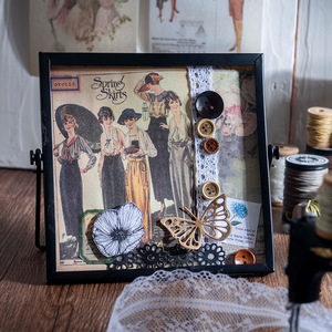 50 Pezzi/Confezione Carta Illustrata Serie Manuale di Abbigliamento Retrò per DIY e Notebook, 8 Modelli - Product Image 2