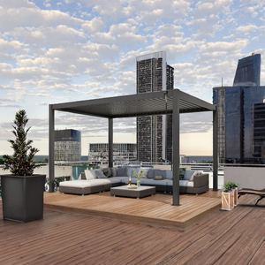 Pérgola de Aluminio Moderna y Grande Personalizada, Fácil de Montar, con Techo de Láminas, para Jardín, Balcón, Impermeable, para Exteriores - Product Image 3