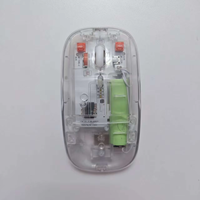 WB130 Cristal Transparent Rechargeable Type-c BT 2.4G Double Mode Silencieux Sans Fil Souris ABS LED Lumières Léger PC Souris pour PC