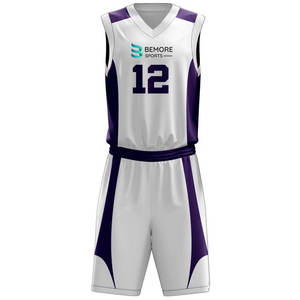 ชุดบาสเก็ตบอลผ้าโพลีเอสเตอร์ 100% ระบายอากาศได้ดี ดีไซน์โดดเด่น คุณภาพสูง สำหรับสโมสรและทีม - Product Image 2