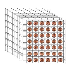 42ポケットPVCコインコレクションホルダーブックアルバムコインスリーブバインダーコレクションスリーブコインポケットページ - Product Image 1