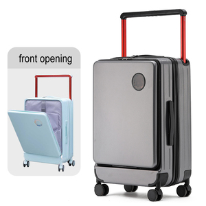New Front Opening Multifunctional <strong>Suitcase</strong> 20 24 Inch <strong>Large</strong> Capacity Luggage Wide Trolley Luggage Anti Scratch Boarding Case - Product Image 1