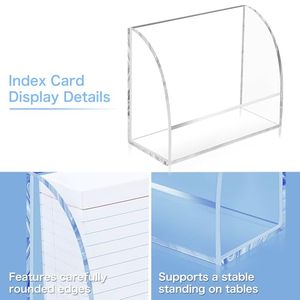 Rõ ràng <span class=keywords><strong>Acrylic</strong></span> thẻ hiển thị đứng bàn văn phòng tổ chức cho tập tin lưu ý bưu thiếp chỉ số thẻ giá chủ thẻ - Product Image 2
