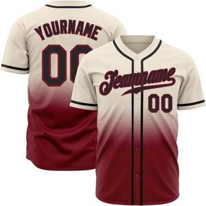 Maillots de baseball personnalisés avec un design dégradé, respirants, uniformes d'équipe pour hommes, femmes, jeunes garçons, chemises cousues - Product Image 4