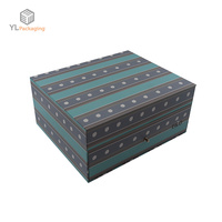 Boîte à tiroir double couche personnalisée avec poignée en ruban pour emballage cadeau de luxe