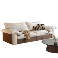 Sofá Cama Plegable de Doble Uso, Estilo Moderno, Multifuncional, Extensible, con Estructura de Madera Vintage y Tapizado de Algodón y Lino