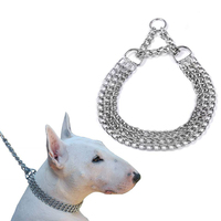 Durable En Acier Inoxydable Pour Animaux De Compagnie de Formation de Chien Martingale Pincée de Glissement En Métal Collier Étrangleur