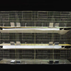 กรงเลี้ยงกระต่ายตัวเมียขนาดใหญ่6/12/24ตัวบนชั้นสามของกรง<span class=keywords><strong>บ้าน</strong></span>กระต่ายพันธุ์ฟรี - Product Image 4