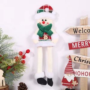 Vente en gros usine, faible MOQ, décorations de Noël faites à la main - Décorations de fêtes en tissu haut de gamme : Père Noël, Bonhomme de neige et Renne à longues pattes - Product Image 4