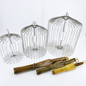Folding birdcage, flashing magic pigeon cage, gold and silver King Magic <b>stage</b> pigeon magic <b>props</b> wholesale - Product Image 2