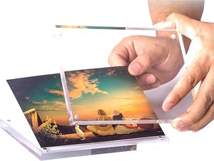 Cornici in acrilico trasparente per parete cornici moderne cornici quadri trasparenti quadrate flottante flottante cornice per foto - Product Image 5