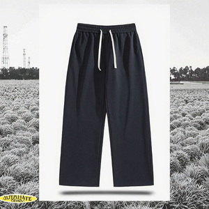 กางเกงขายาวทรงตรงแบบหลวม ดีไซน์ใหม่ ปักลายตามสั่ง ผ้าฝ้าย 100% สไตล์ลำลอง สปอร์ต เอวต่ำ ติดกระดุมแบบเรียบ - Product Image 2