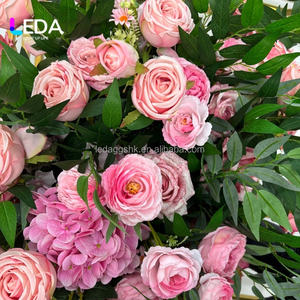 LEDA - Guirnalda de Flores Artificiales de Seda Rosa de 60 cm, Decoración de Fondo para Escenarios, Decoración para el Día de San Valentín, Eventos y Fiestas - Product Image 3