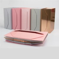 Boîte d'expédition personnalisée en carton vert et rouge pour cadeaux, bijoux, mariage, avec doublure en éponge, vente en gros