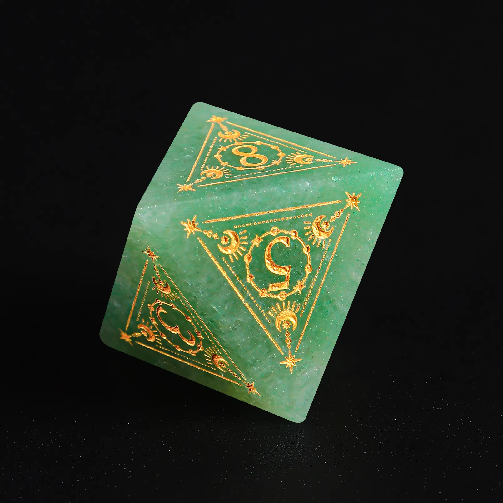 Wholesale Natural Stone Resin Gemstone Green DnD Dice Sets D20 Set Handmade Natural Stone Dice D D For Dungeons And Dragons