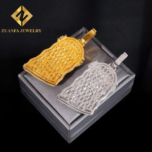 Collar con Colgante de Jesús de Moda, Joyería Hip Hop, Chapado en Oro GRA, Plata de Ley 925, Diamante Moissanita VVS - Product Image 3