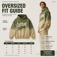 IKDEER Sweat-shirts à capuche oversize personnalisés en coton French Terry, brodés, DTG, délavés à la pierre, effet vieilli, coupe boxy