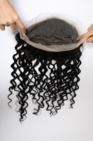 Kinky Straight 360 Pelucas delanteras de encaje Pre-arrancado Cabello humano negro Full Glueless HD Peluca de encaje transparente 360 Pelucas frontales de encaje