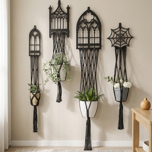 Panier mural tissé artisanal, style bohème irrégulier, moderne et minimaliste, pour décoration intérieure - Idéal pour le dropshipping - Product Image 3