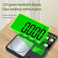 Nouvelle conception Mini balance de poche électronique numérique professionnelle en acier inoxydable avec rétroéclairage vert pour bijoux et diamants