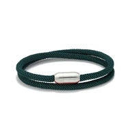 Bracelet en corde nautique Milan à double couche avec logo laser, fermoir magnétique, multicolore, pour hommes et femmes
