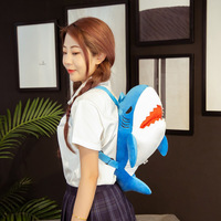 Jouet en peluche personnalisé requin sac à dos enfants jouet en peluche sac à dos pour garçon dessin animé sac d'école bleu sac pour tout-petits