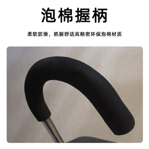 Multifunctional Metal Folding <b>Stool</b> Cane Tripod <b>Height</b> <b>Adjustable</b> Hiking Pole Office Use Rubber Tip Round Seat - Product Image 3