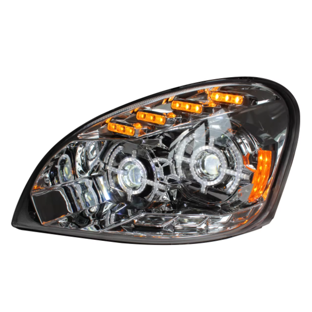 High-endurance Durable Trucklaser LED Headlights for / Cascadia (2008 - 2017) Semi Trucks - Chrome or Black Options