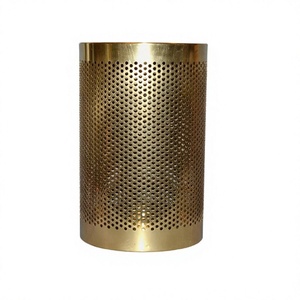 Marvelous Design Round Shape Trash Garbage <b>Bin</b> With Finest Quality <b>Gold</b> Polished Metal Dust <b>Bin</b> At Good Price In India - Product Image 1