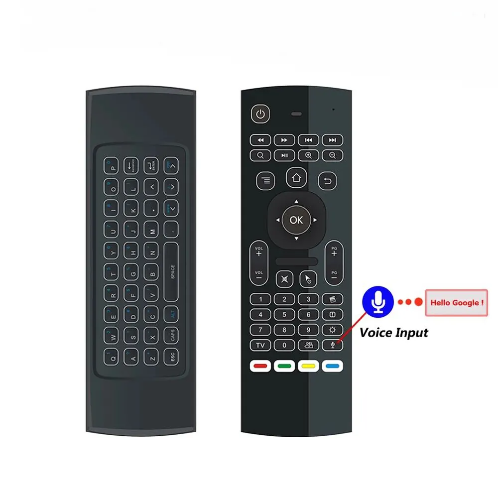 MX3 MX3-L Germany Switzerland Voice Backlit Poland Air Mouse IR 2.4G RF Sweden Remote Control For UK Netherlands Android TV Box