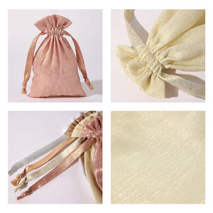 Sac à cordon QIAN LI 10x15cm 15x20cm 20x30cm pour le rangement de bijoux et l'emballage cadeau - Product Image 2