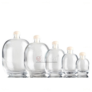 Botella de Vidrio Transparente de 100ml, 250ml, 500ml con Corcho, Botella Premium para Whisky, Ron, Brandy, Ginebra, Tequila, en Oferta - Product Image 3